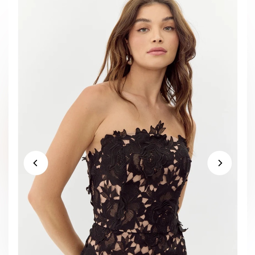 Adelyn Rae Jade Woven Lace Tube Dress - Picture 2 of 12